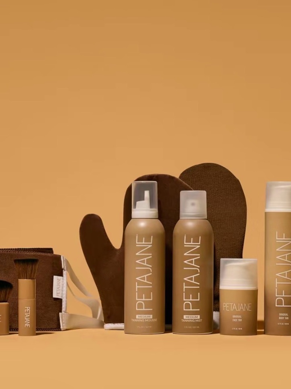 Petajane Medium Self-Tanning Mousse & Mist Duo in Warm Brown
